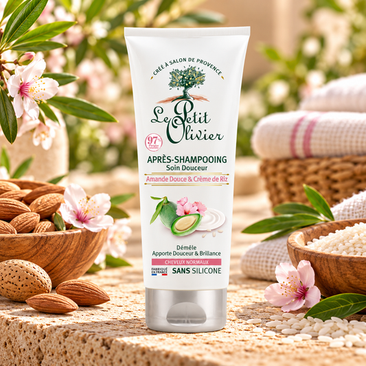 Après-shampooing cheveux normaux au lait d'amande douce et crème de riz 200 ml