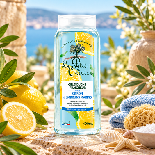 Gel douche fraîcheur - parfum citron & embruns marins - 400 ml