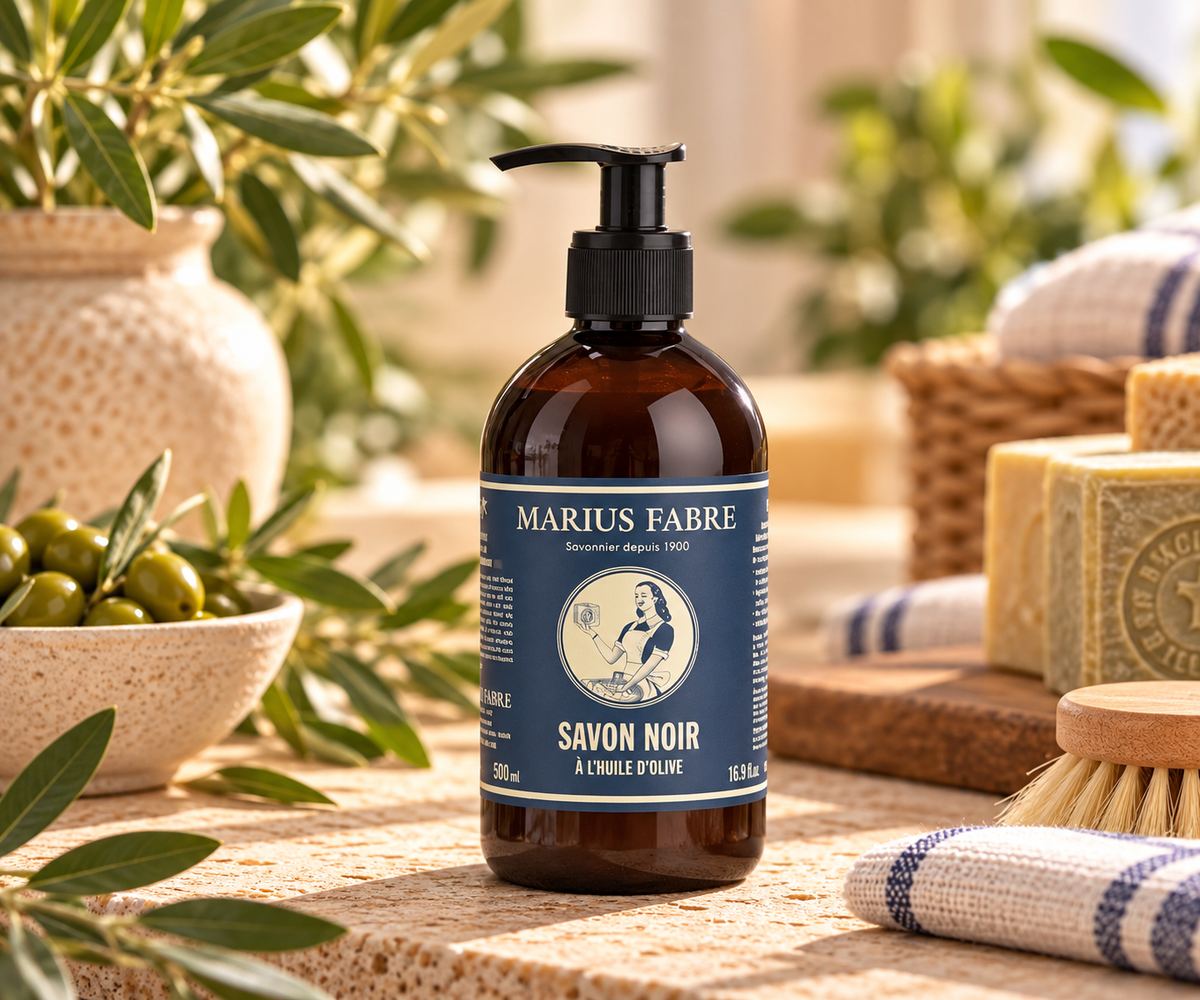 Savon Noir liquide à l'huile d'olive - Concentré - Pompe 500 ml (NATURE)