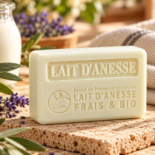 Savonnette Marseillaise au Lait d'Ânesse Bio 100 g - Lait d'Ânesse