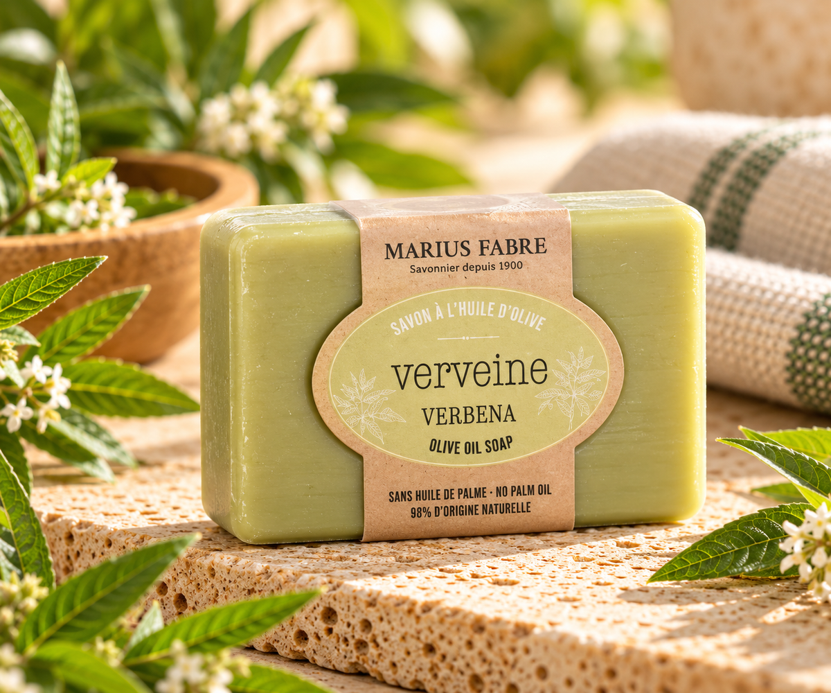 Savonnette parfumée à la Verveine 100g, huile d'olive (sans huile de palme)